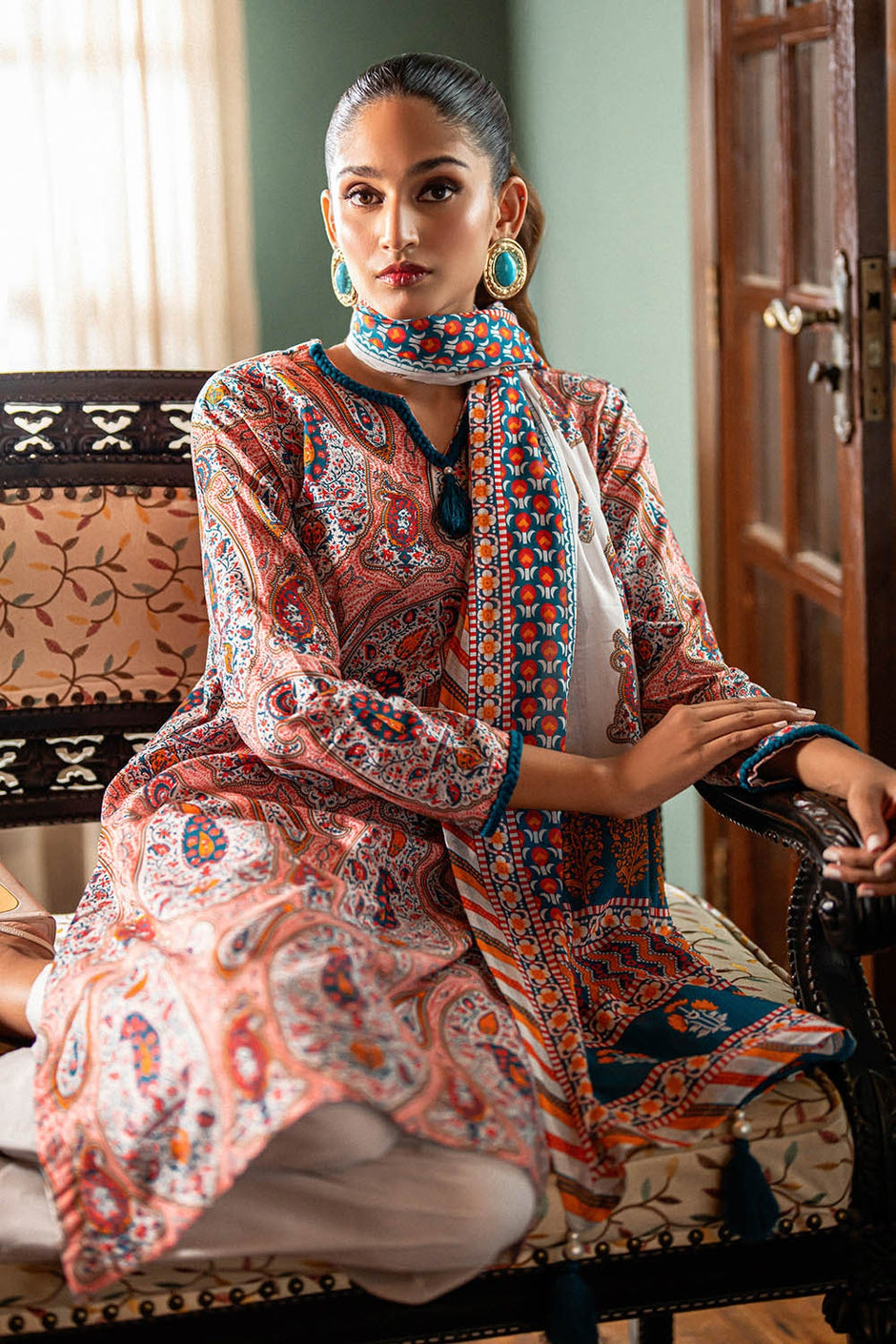 3 Piece Unstitched Printed Lawn Suit