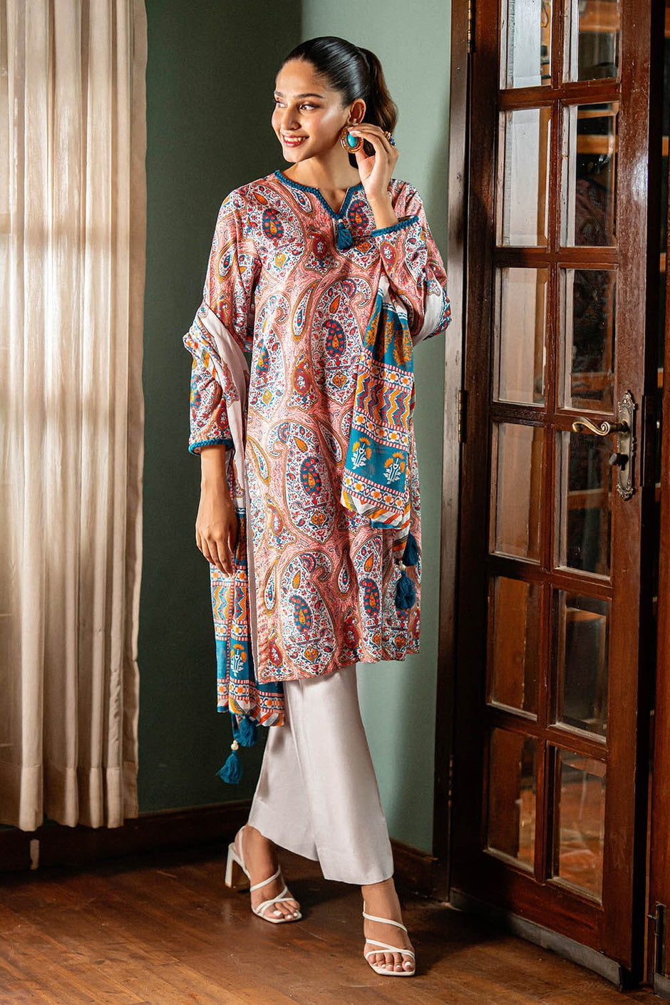 3 Piece Unstitched Printed Lawn Suit