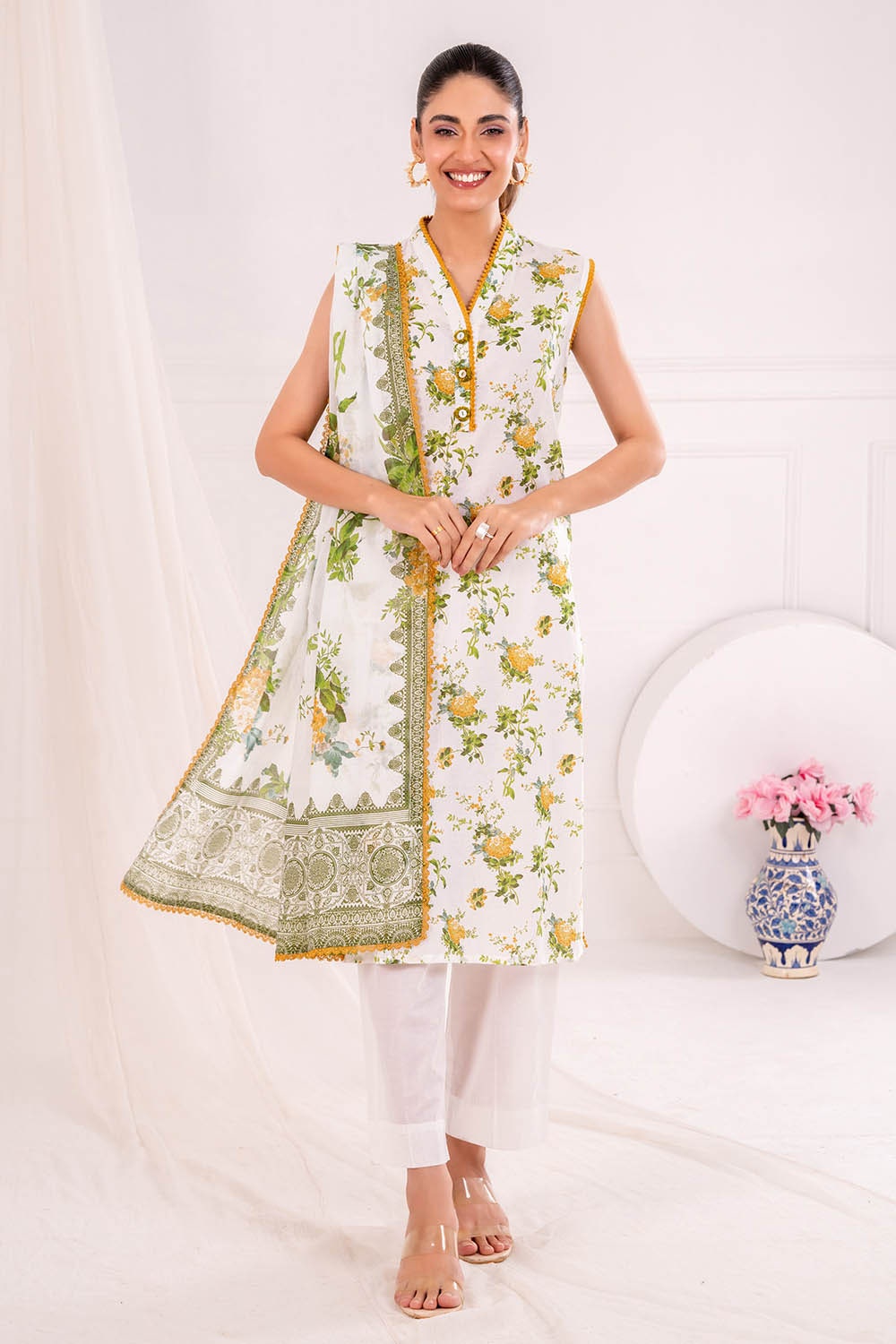 3 Piece Unstitched Printed Lawn Suit SD-52147