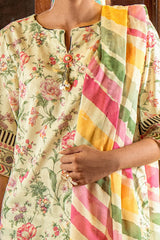 3 Piece Unstitched Printed Lawn Suit SD-52148