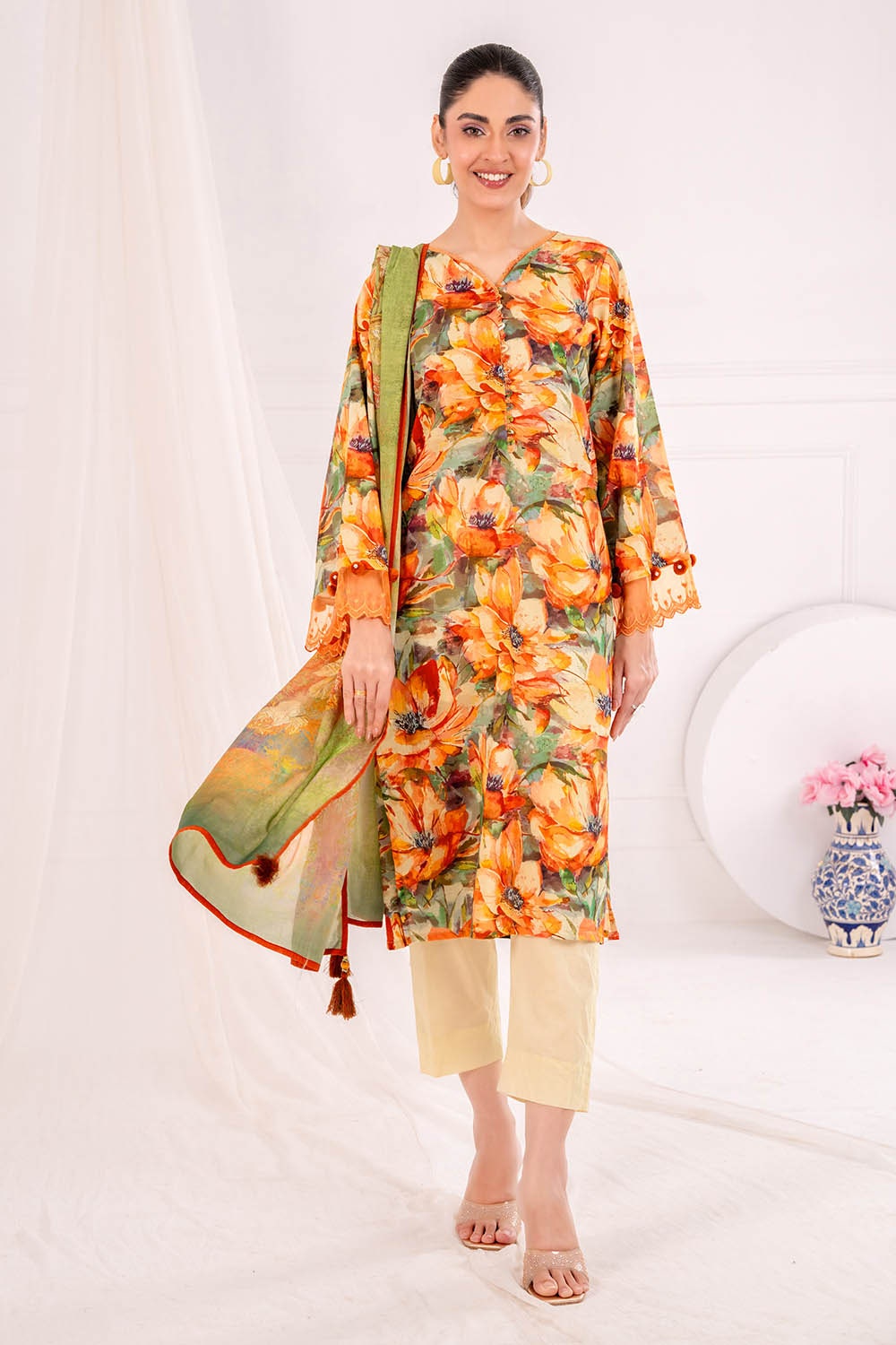 3 Piece Unstitched Printed Lawn Suit SD-52149
