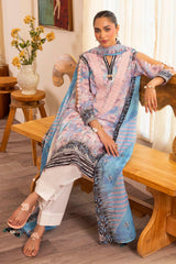3 Piece Unstitched Printed Lawn Suit SD-52088