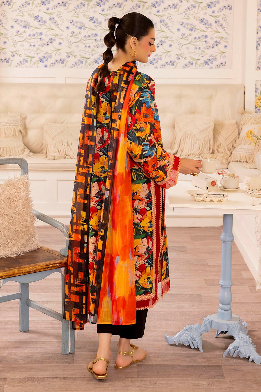 3 Piece Unstitched Printed Lawn Suit SD-52090