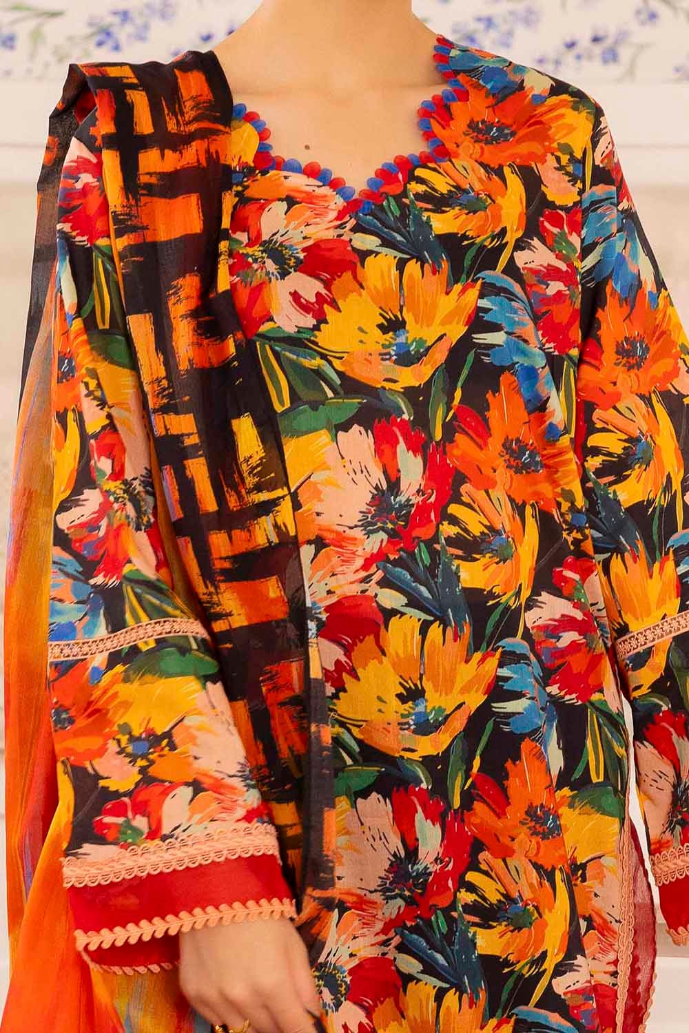 3 Piece Unstitched Printed Lawn Suit SD-52090