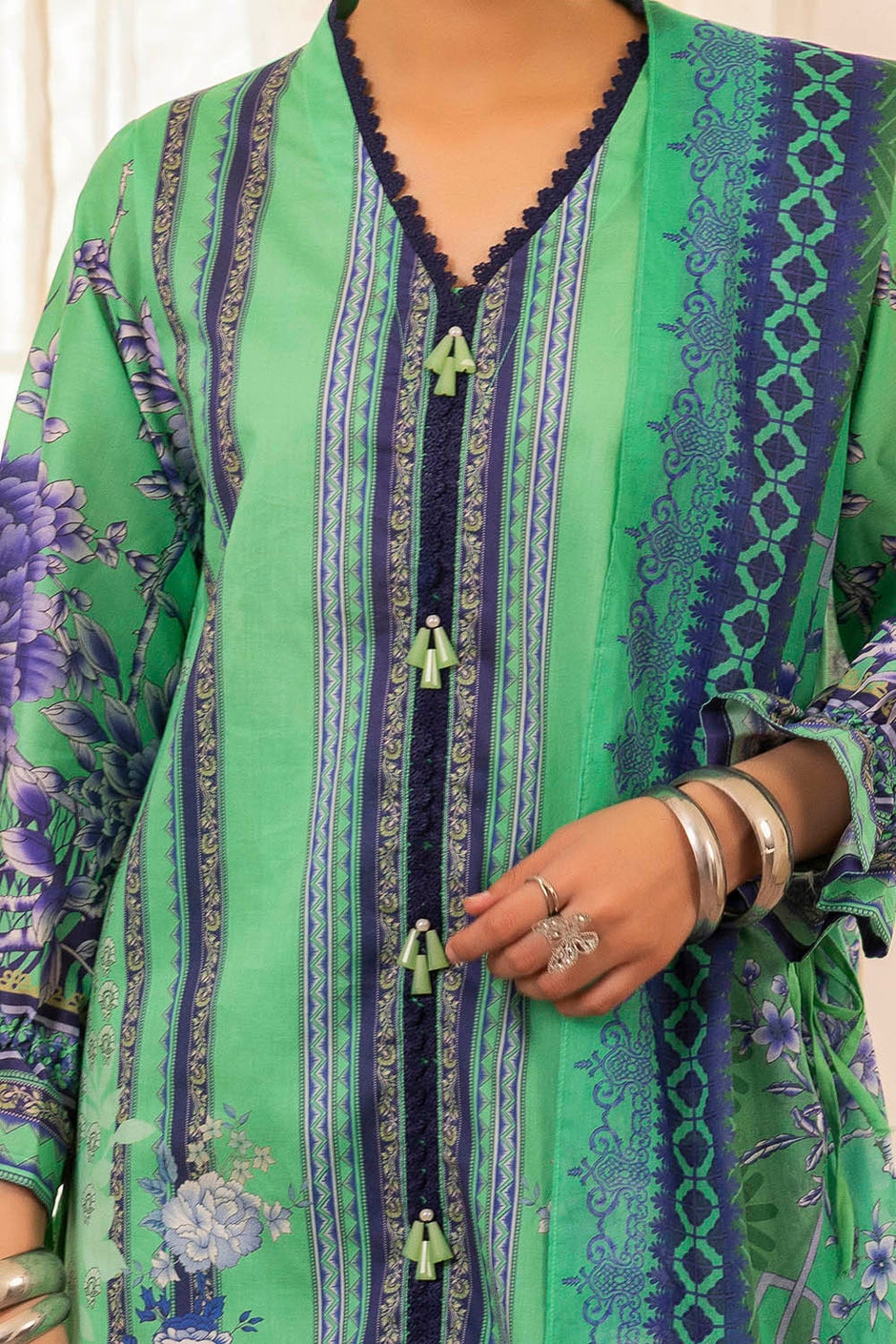 3 Piece Unstitched Printed Lawn Suit