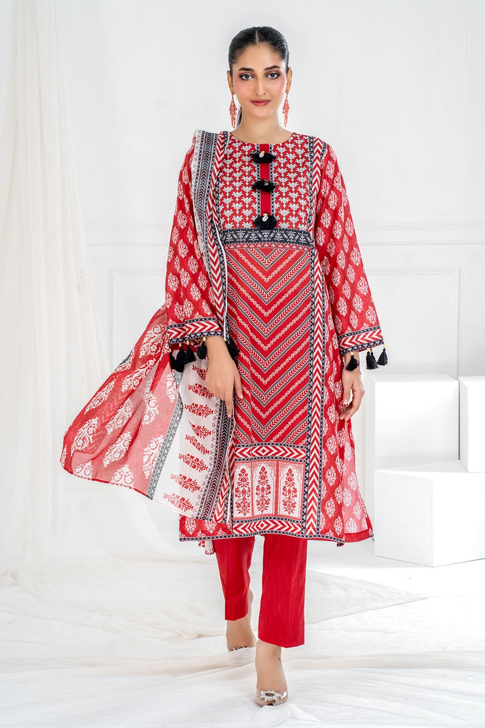 3 Piece Unstitched Printed Lawn Suit SD-52093