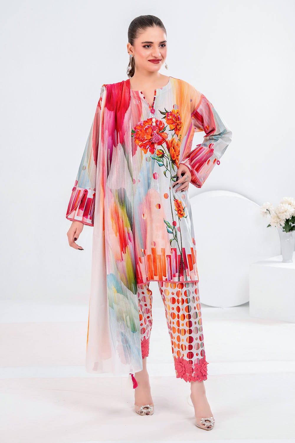 3 Piece Unstitched Printed Lawn Suit CL-62057