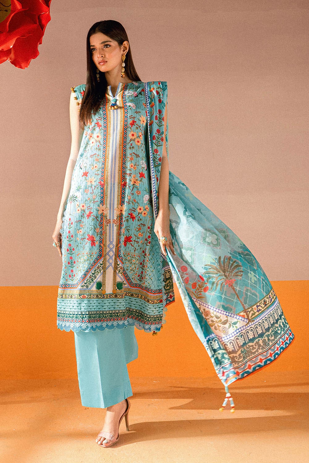 3 Piece Unstitched Printed Lawn Suit CL-62059