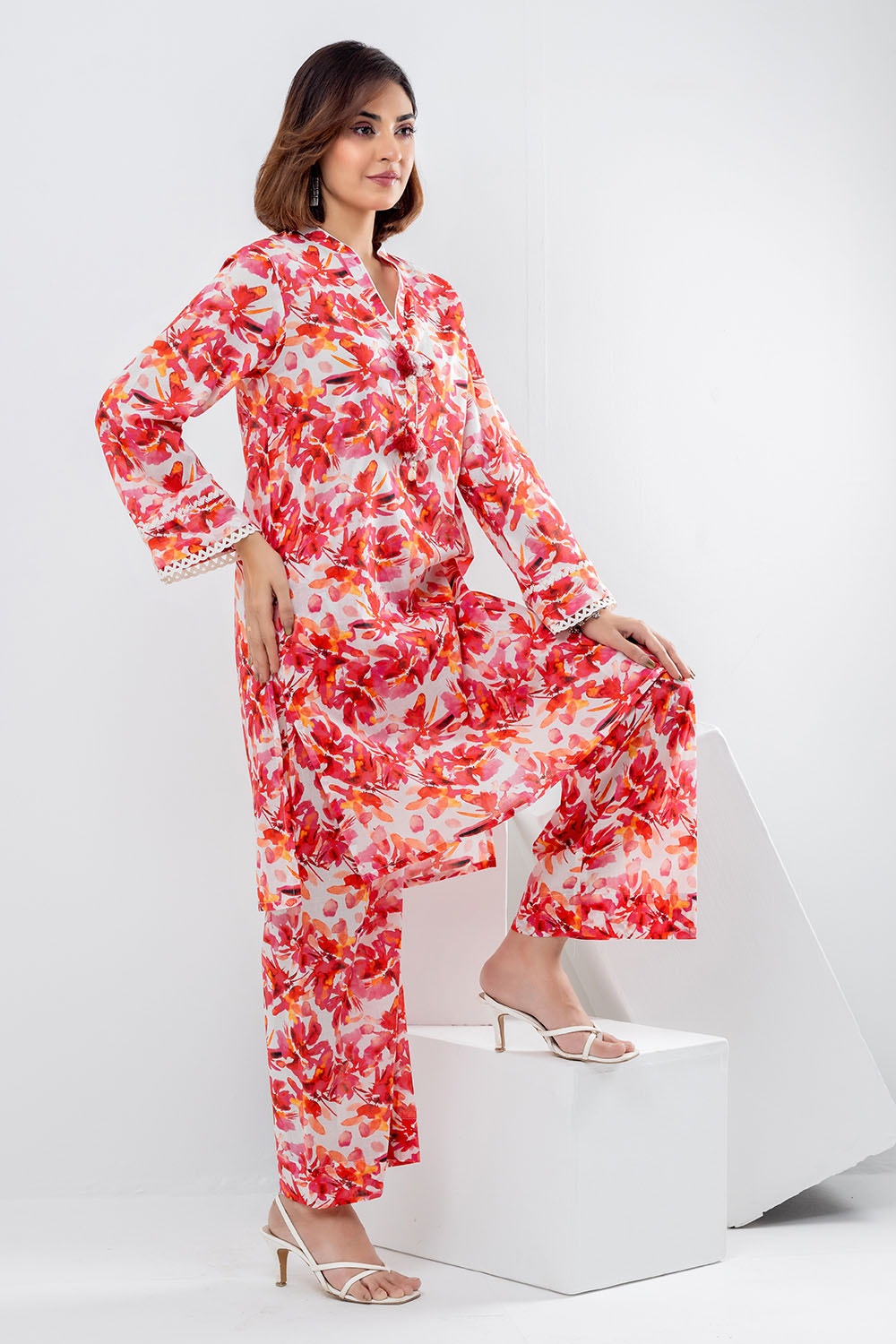 2 Piece Unstitched Printed Lawn Suit