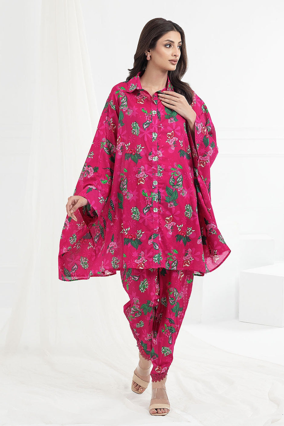 1 Piece Unstitched Printed Lawn Shirt
