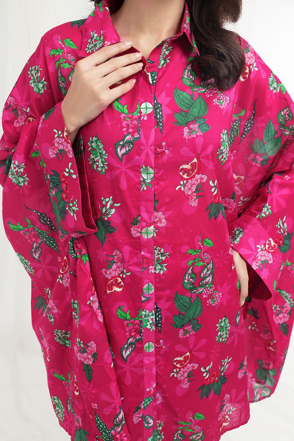 1 Piece Unstitched Printed Lawn Shirt