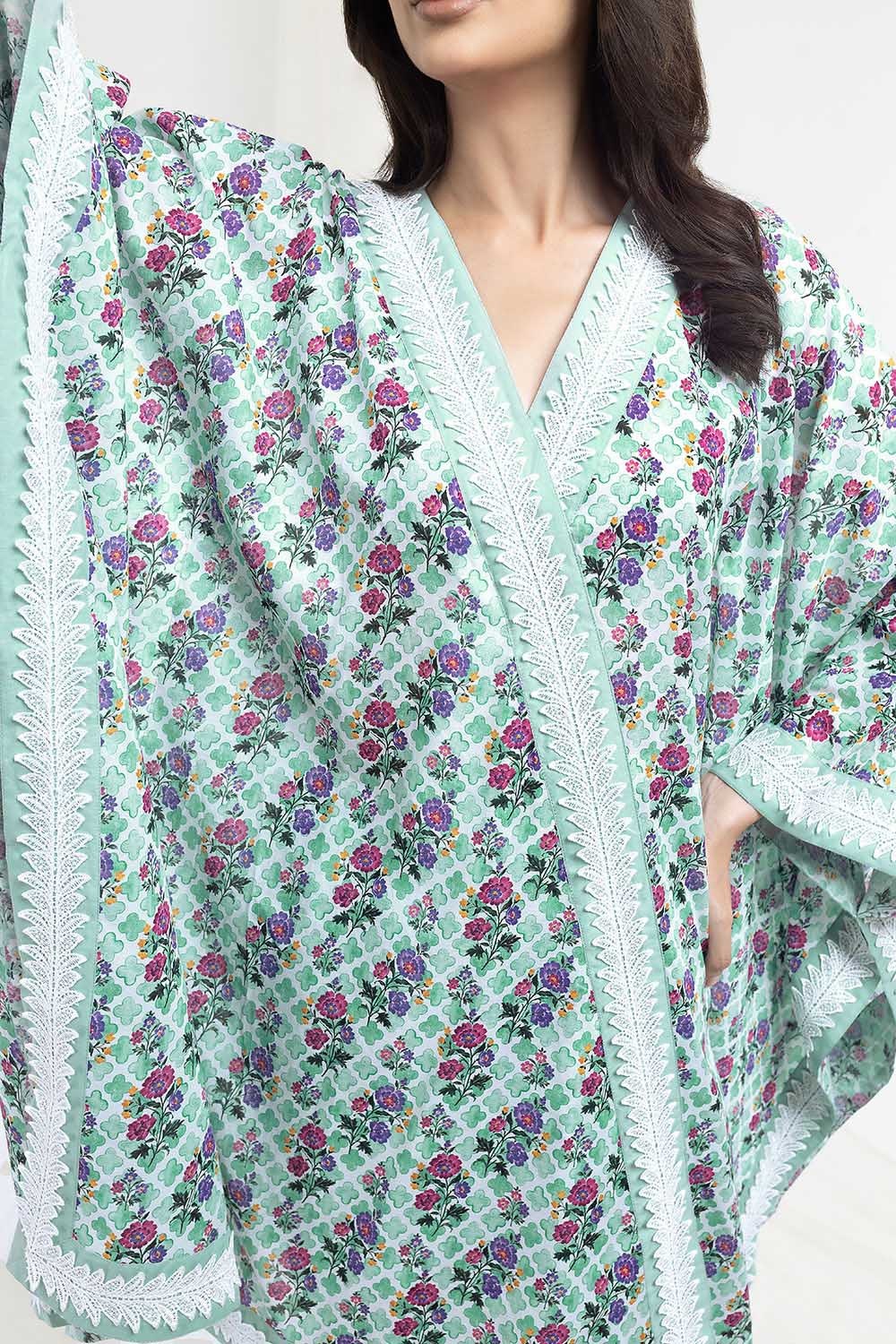 1 Piece Unstitched Printed Lawn Shirt SL-52047