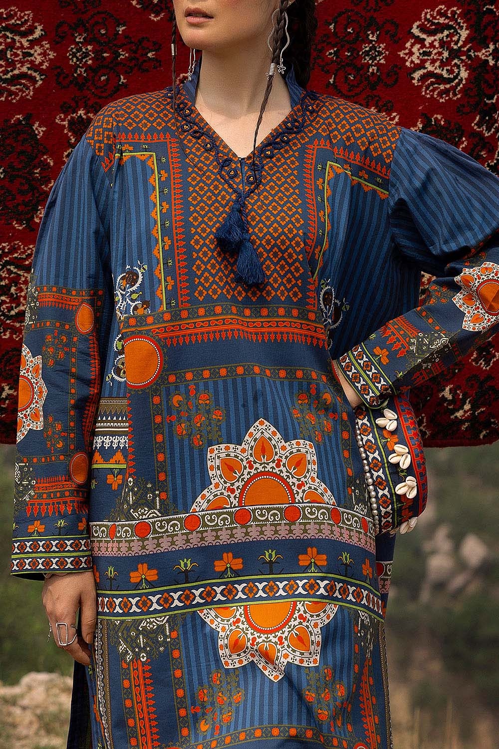 2 Piece Unstitched Printed Lawn Suit