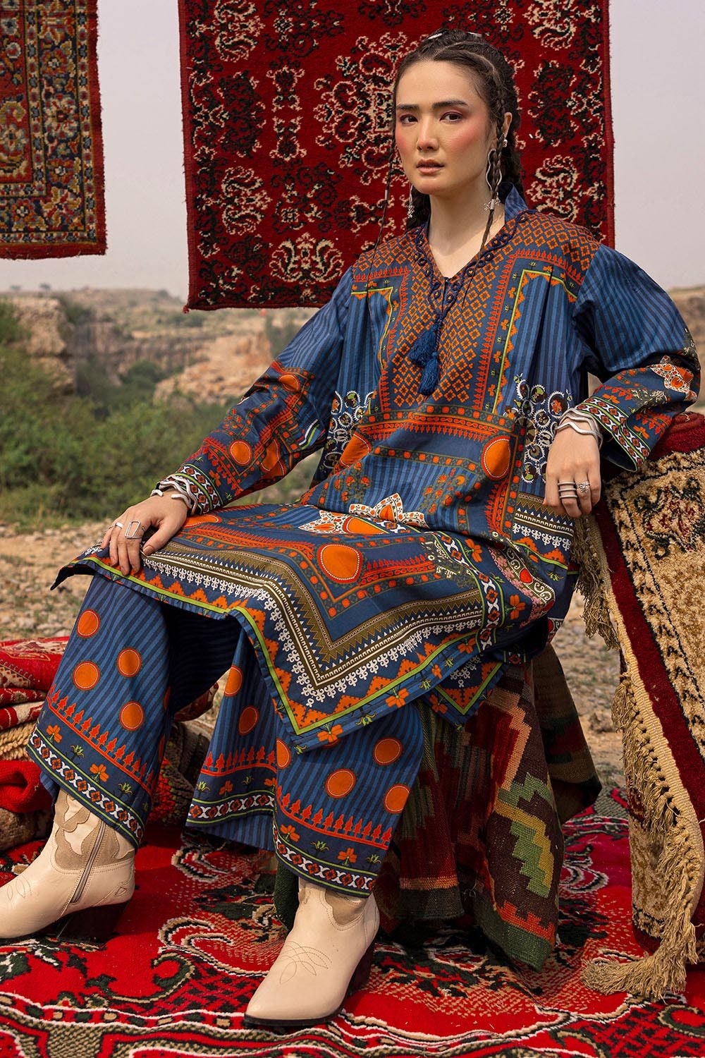2 Piece Unstitched Printed Lawn Suit