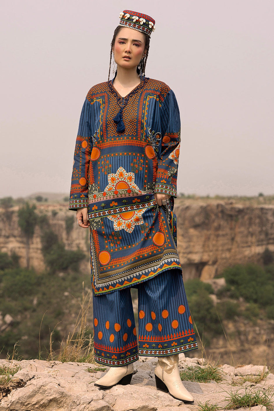 2 Piece Unstitched Printed Lawn Suit
