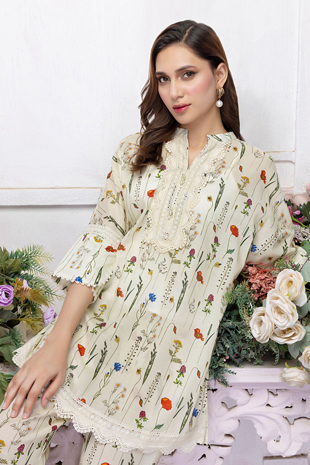 2 Piece Unstitched Printed Lawn Suit TLP-42034