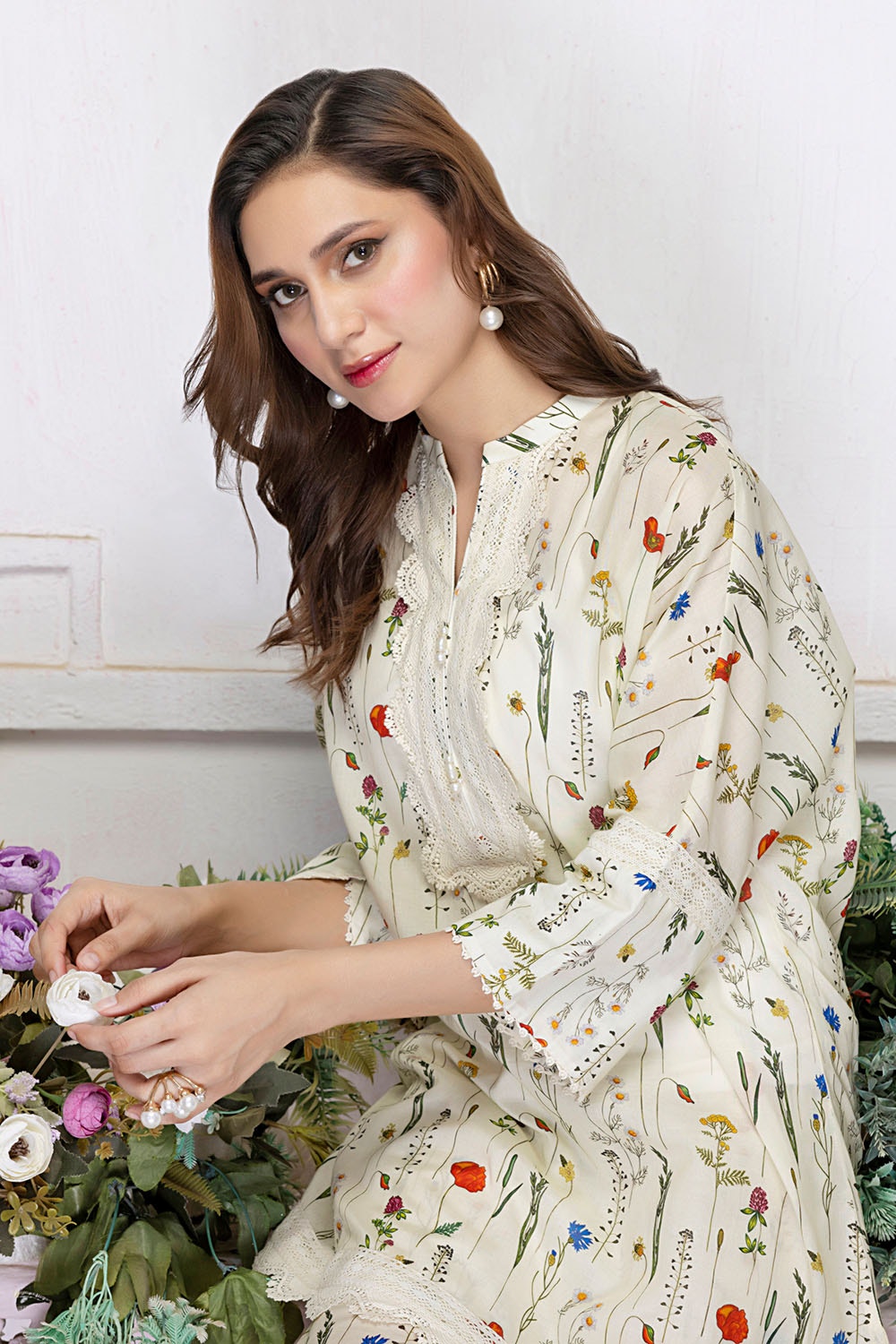 2 Piece Unstitched Printed Lawn Suit TLP-42034