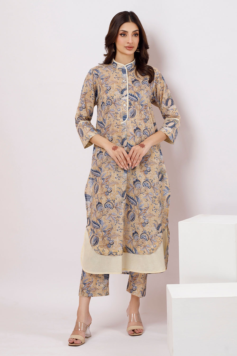 2 Piece Unstitched Printed Lawn Suit TLP-42039