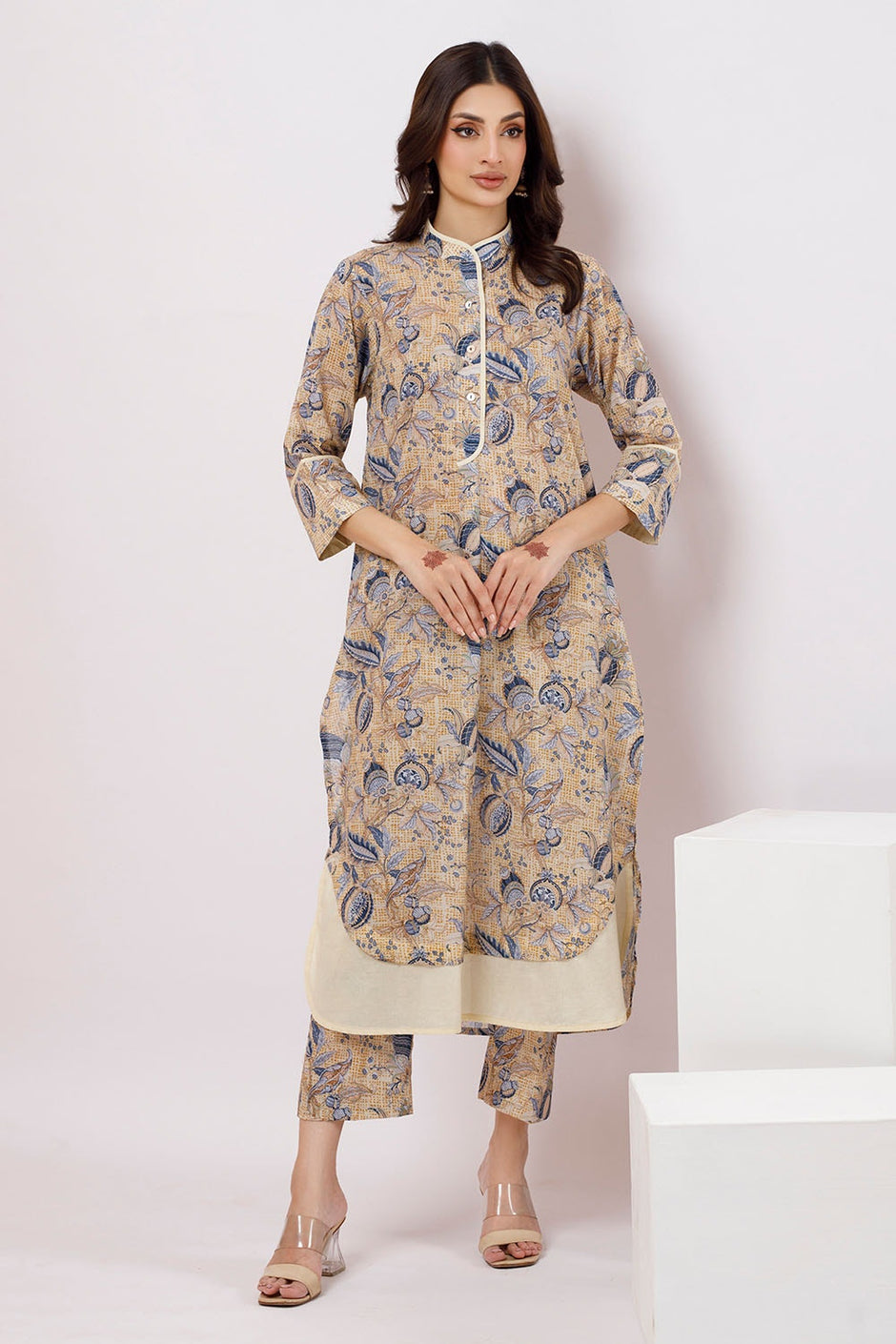 2 Piece Unstitched Printed Lawn Suit