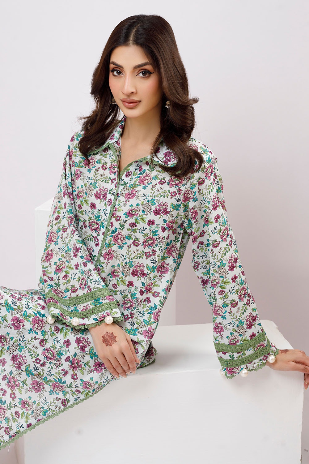 2 Piece Unstitched Printed Lawn Suit TLP-52006