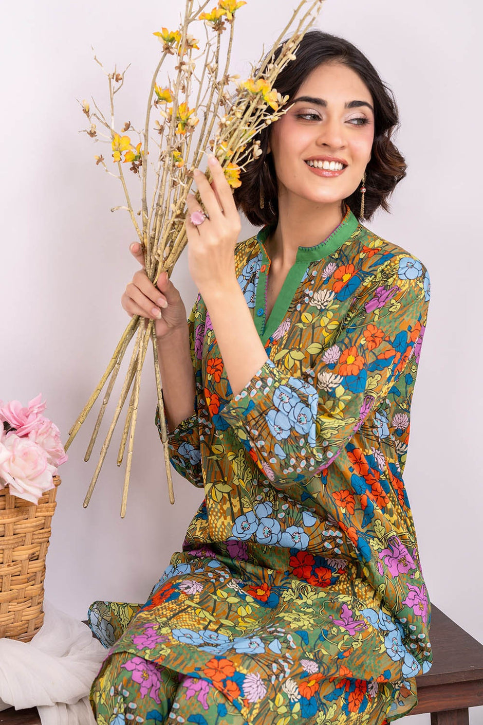 2 Piece Unstitched Printed Lawn Suit