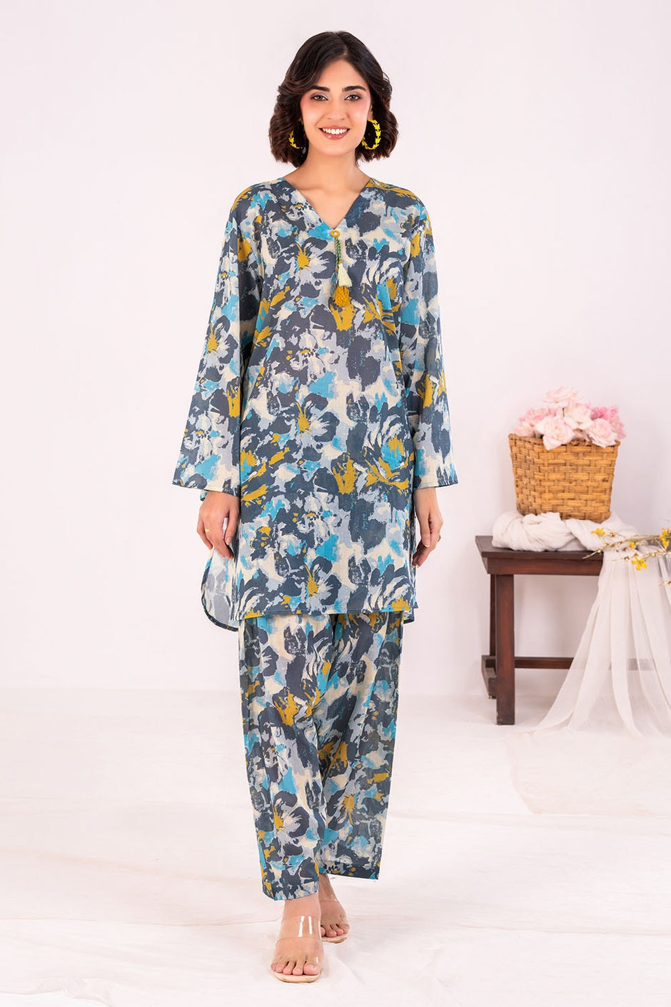 2 Piece Unstitched Printed Lawn Suit TLP-52032