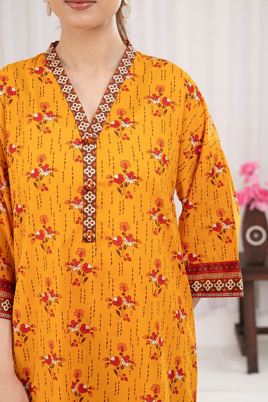 2 Piece Unstitched Printed Lawn Suit