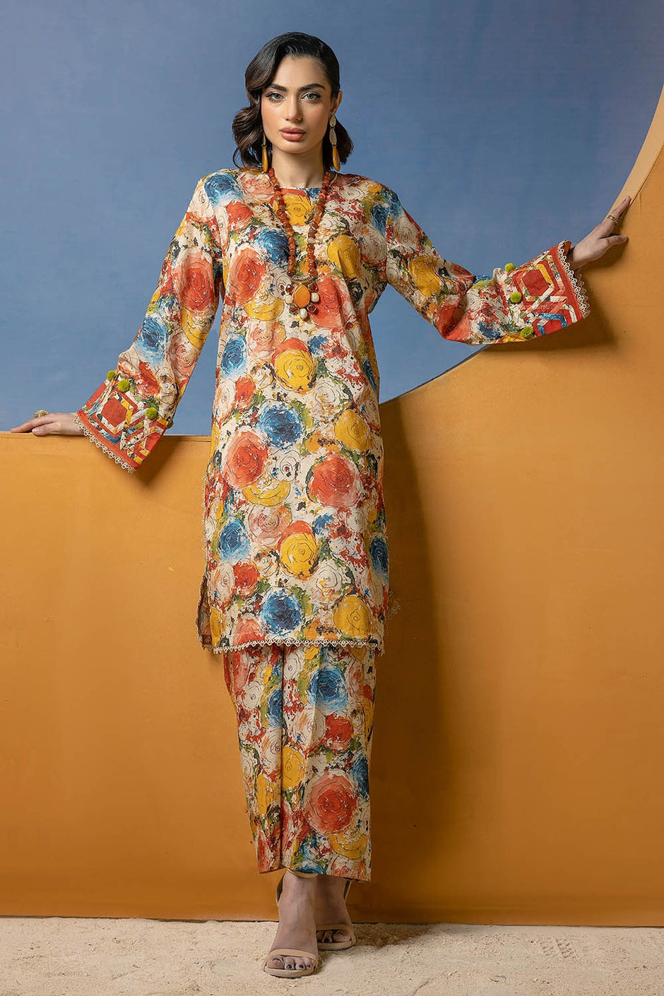 2 Piece Unstitched Printed Lawn Suit