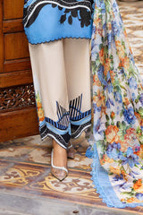 3 Piece Unstitched Printed Lawn Suit with Paper Cotton Dupatta PC-52002