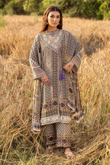 3 Piece Unstitched Embroidered Raw Silk Printed Suit SP-52068