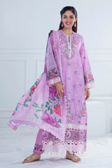 3 Piece Unstitched Embroidered Lawn Suit with Paper Cotton Dupatta SP-52042