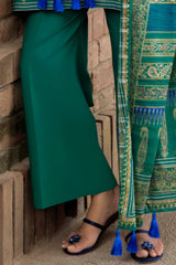 3 Piece Unstitched Printed Stripe Khaddar Suit K-52080