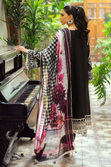 3 Piece Unstitched Lacquer Embroidered Lawn Suit with Zari Paper Cotton Dupatta SP-52043