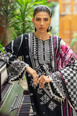 3 Piece Unstitched Lacquer Embroidered Lawn Suit with Zari Paper Cotton Dupatta SP-52043