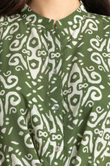 Printed Ban-Collar Dress WM-DRS-SS24-117