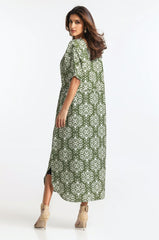 Printed Ban-Collar Dress WM-DRS-SS24-117