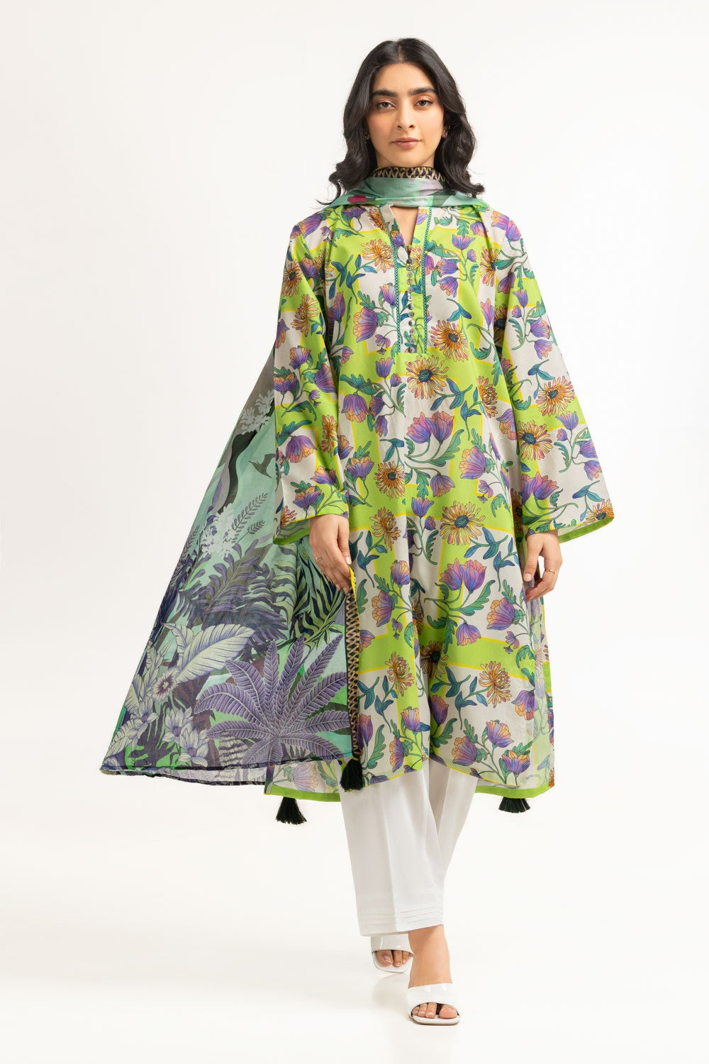 Printed Lawn Shirt And Dupatta IUSTKD-722