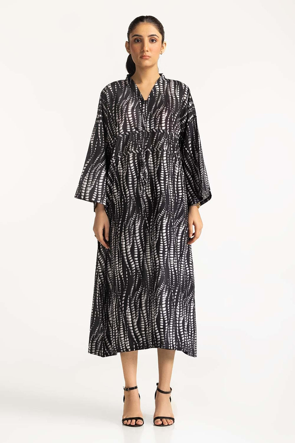 Printed V-Neck Dress WM-DRS-SS24-025