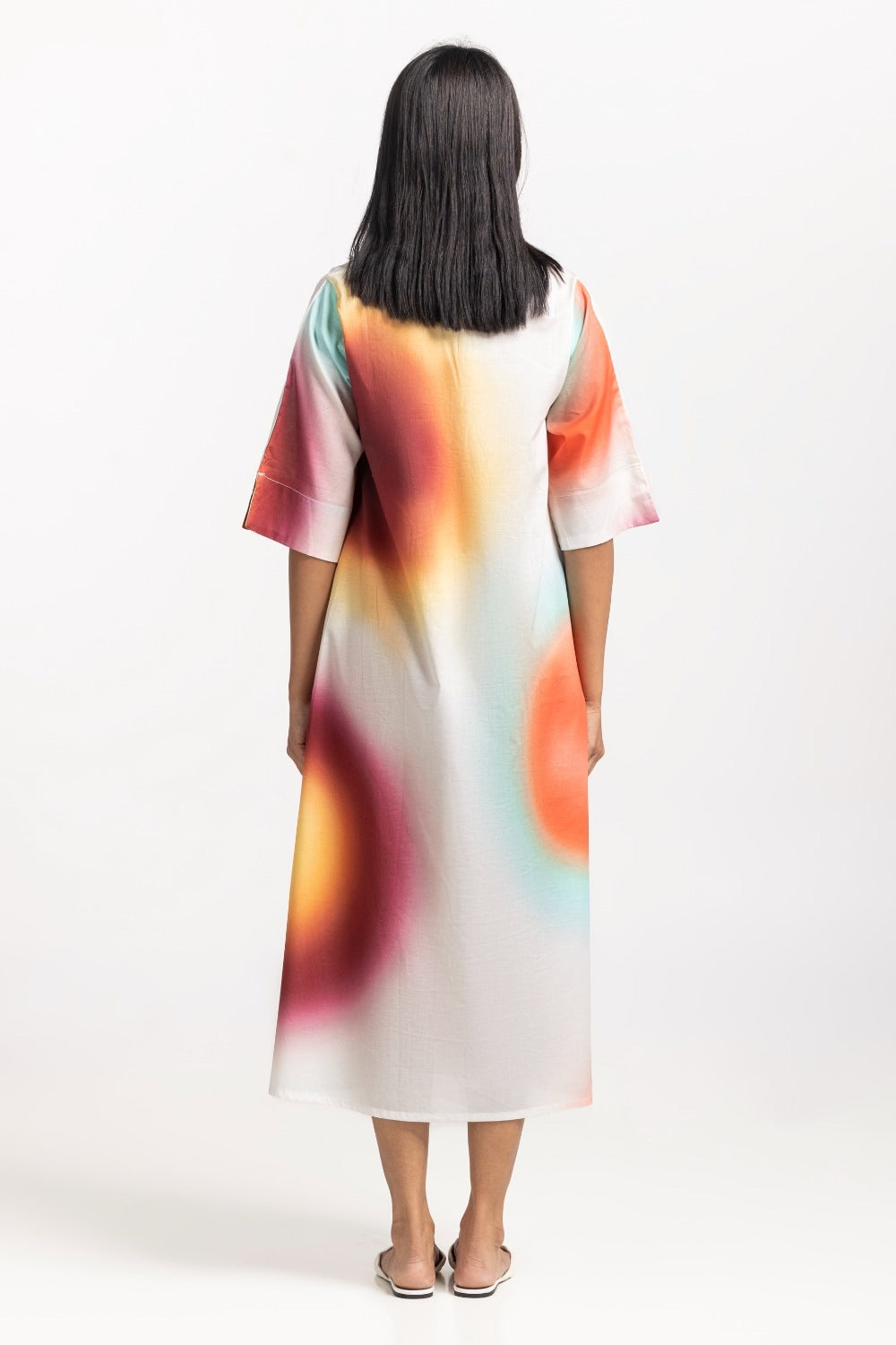 Printed V-Neck Dress WM-DRS-SS24-045