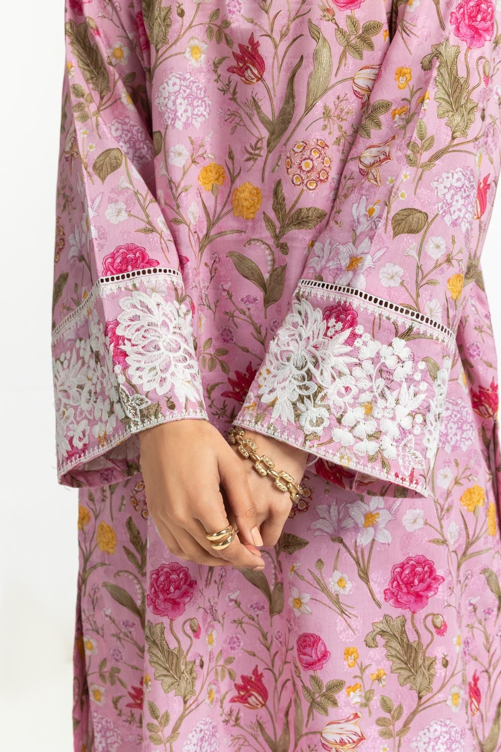 Printed viscose With embroidery Co-Ord Set IPST-44347
