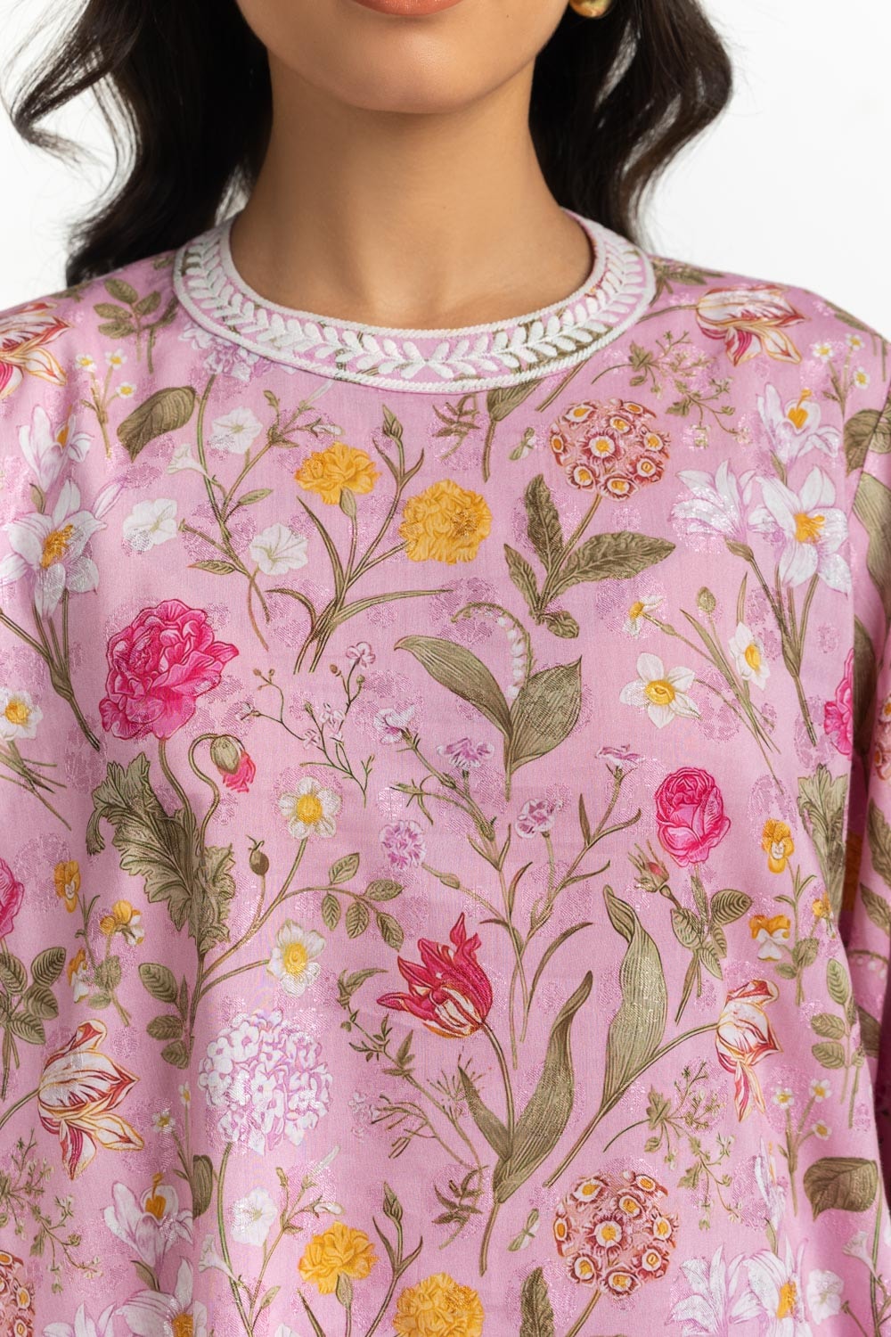 Printed viscose With embroidery Co-Ord Set IPST-44347