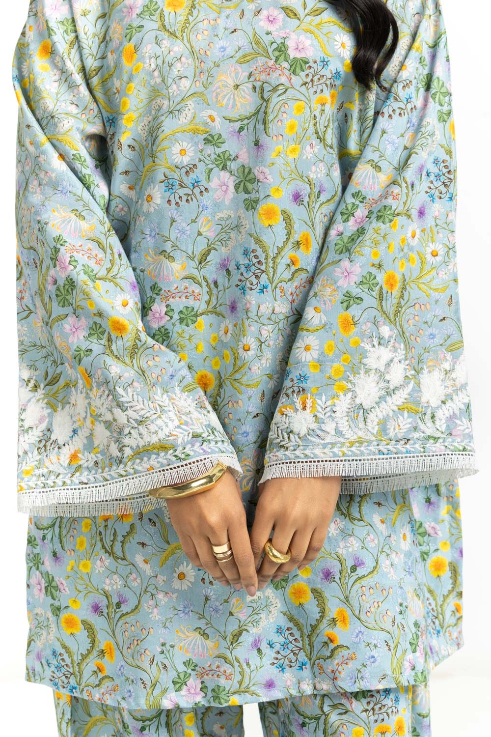 Printed viscose With embroidery Co-Ord Set IPST-44348