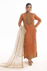 3 Piece Unstitched Jacquard Embroidered Suit with Sequins Embroidered Zari Organza Dupatta PRW-42013