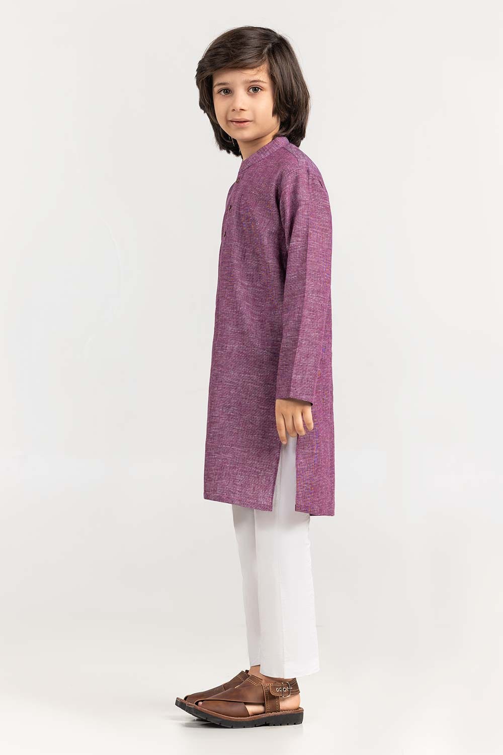 Purple Basic Kids Kurta KR-KPLN22-002
