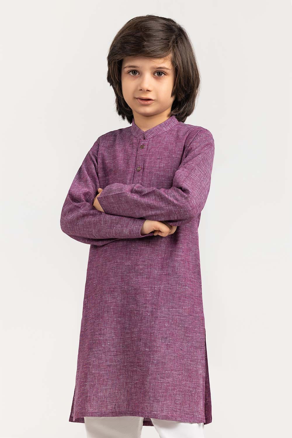 Purple Basic Kids Kurta KR-KPLN22-002