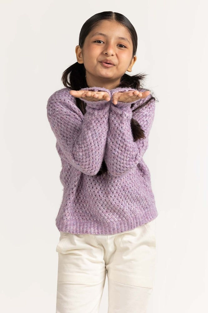 Purple Basic Sweater JG-SWT-WS23-006
