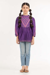 Junior Girl Purple Basic Woven Top JGWT-2210010