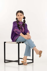 Junior Girl Purple Basic Woven Top JGWT-2210010