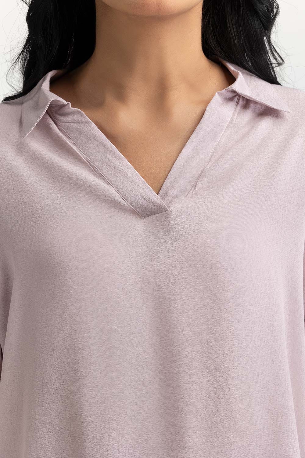 Purple Blended Casual Shirt 231-217-056