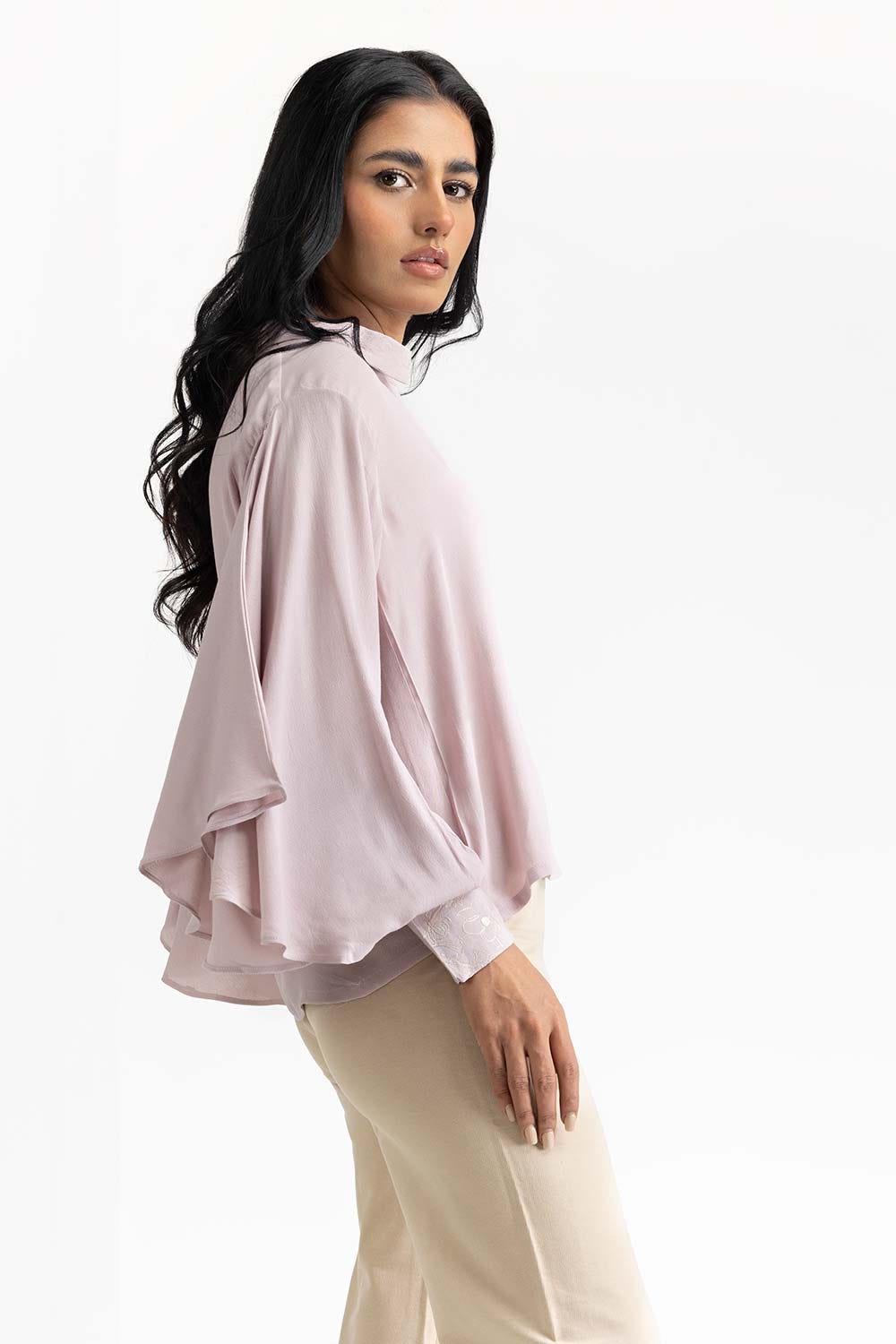 Purple Blended Casual Shirt 231-217-056